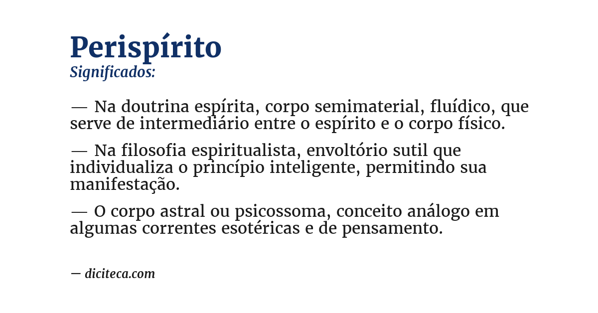 Significado de perispírito