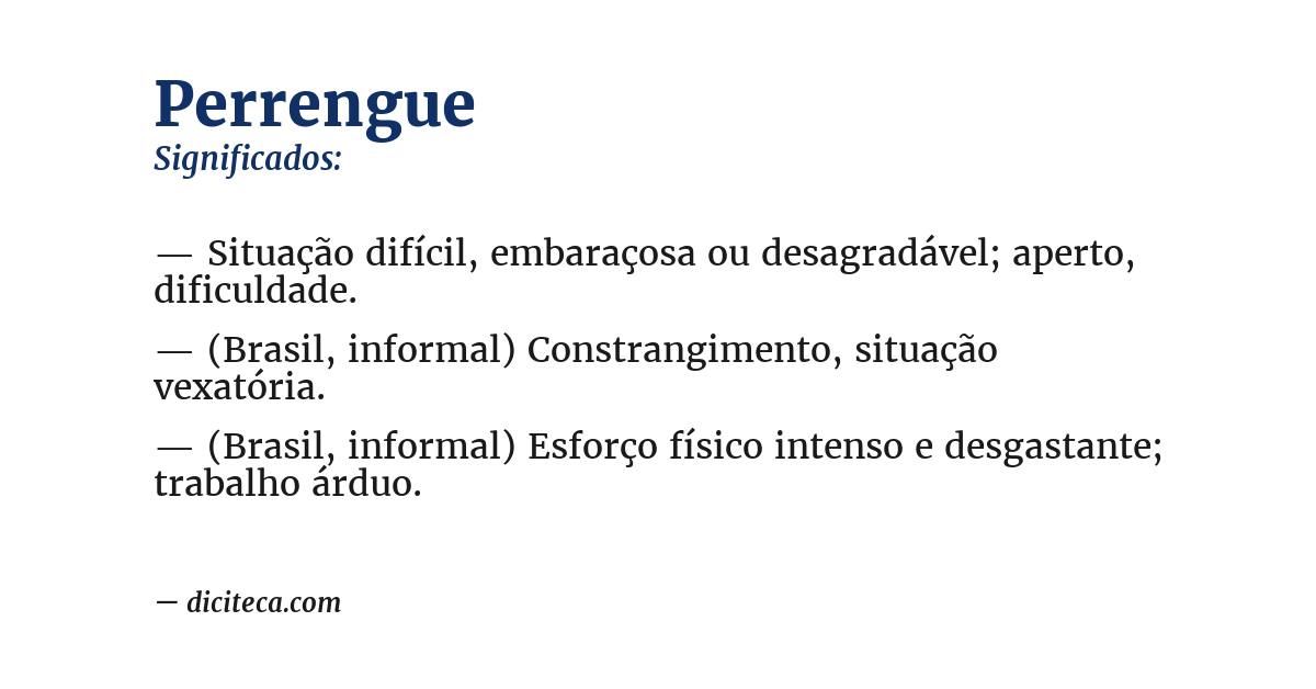 Significado de perrengue