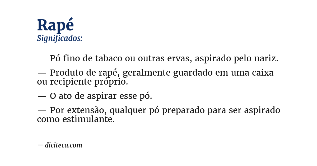 Significado de rapé