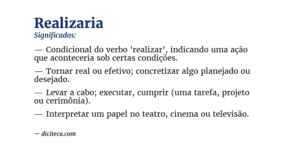 Significado de realizaria