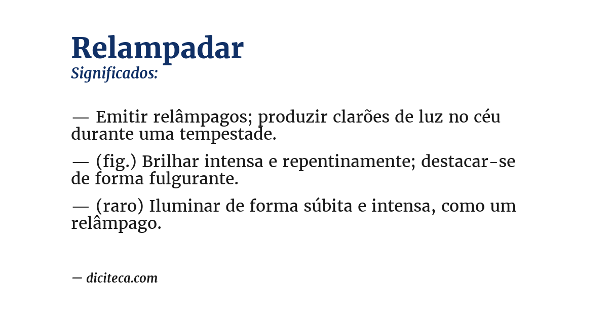 Significado de relampadar