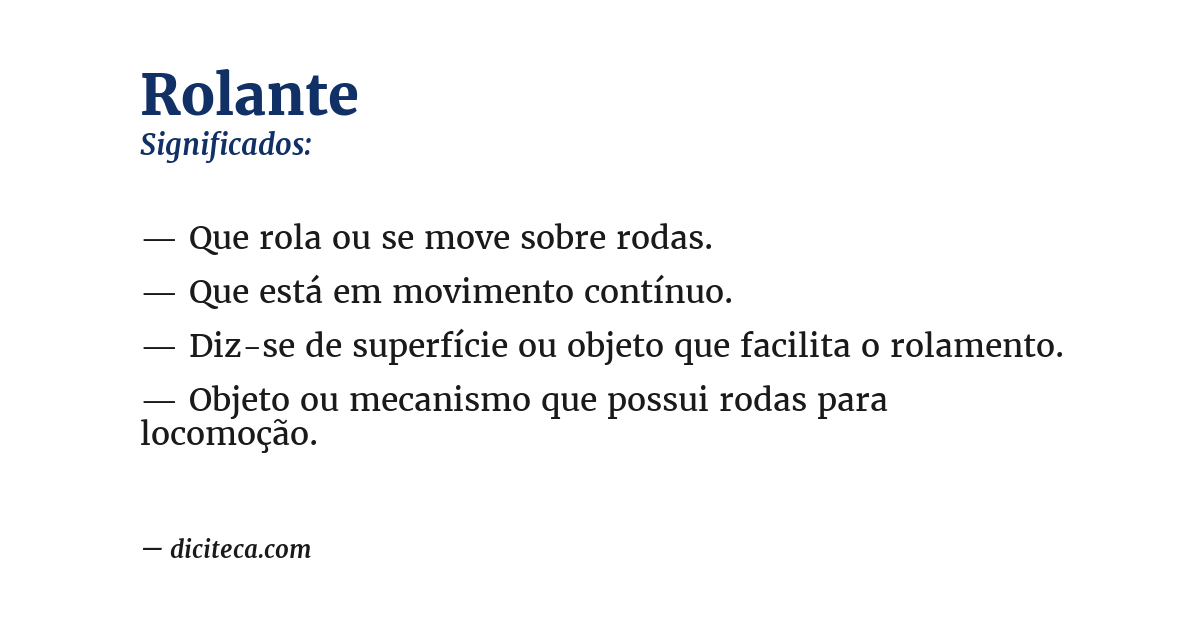 Significado de rolante