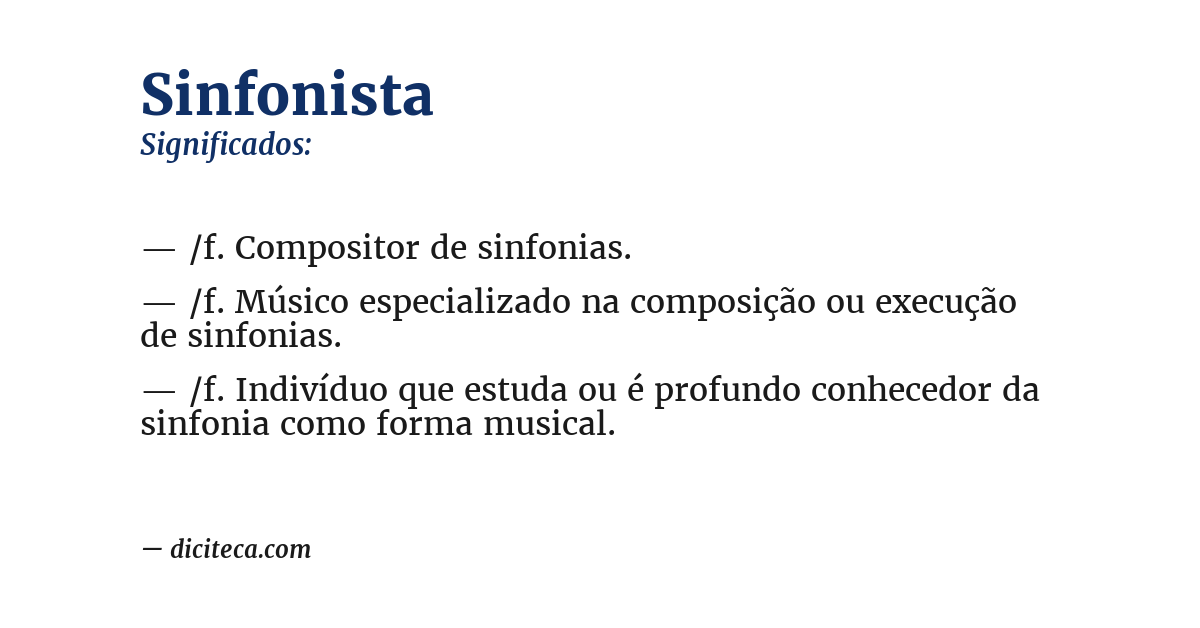 Significado de sinfonista