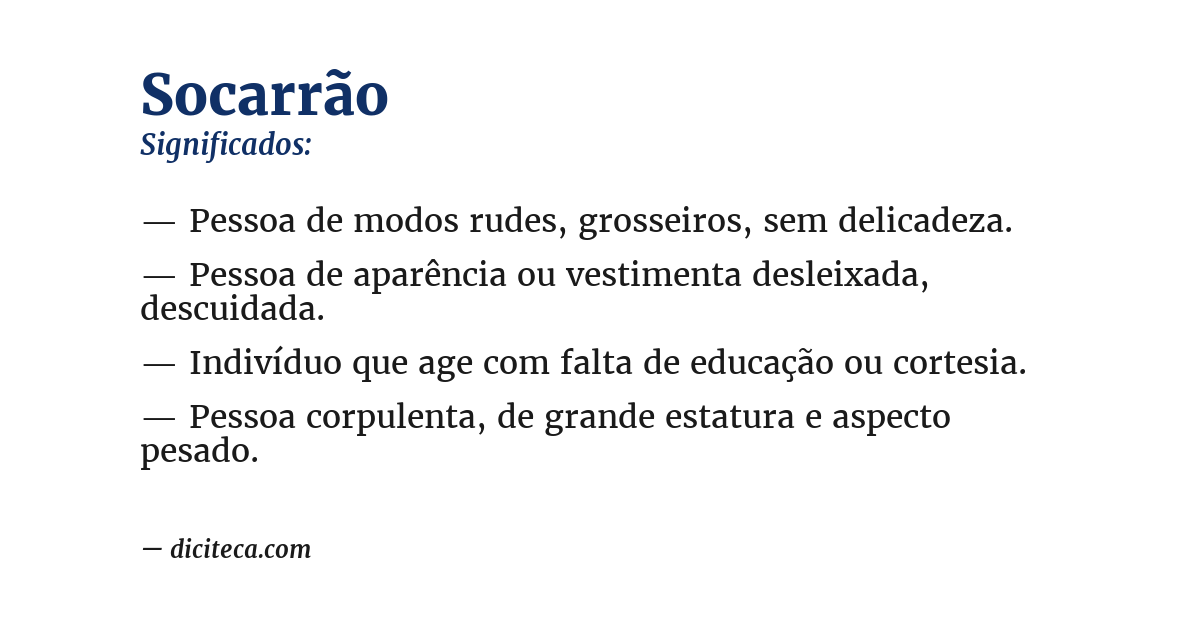 Significado de socarrão