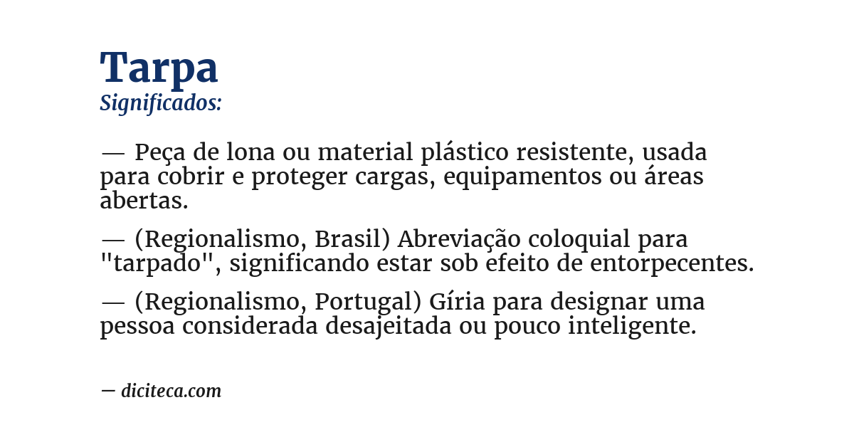 Significado de tarpa