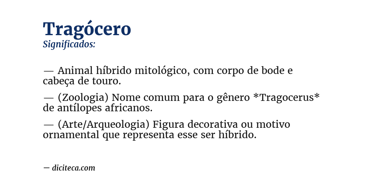Significado de tragócero