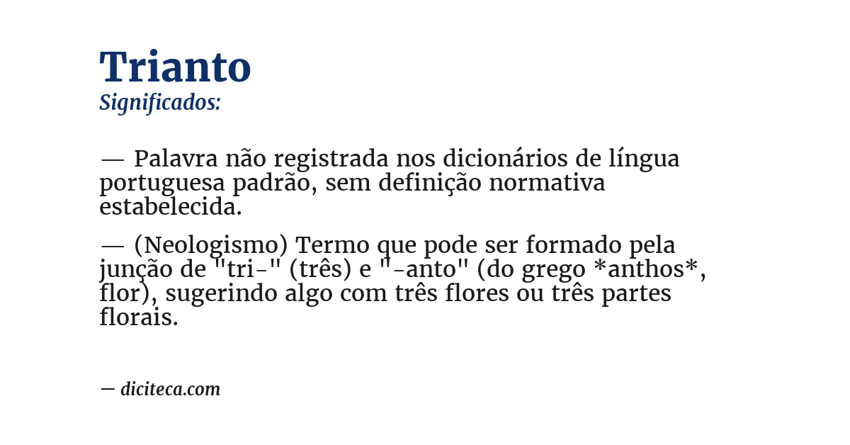 Significado de trianto