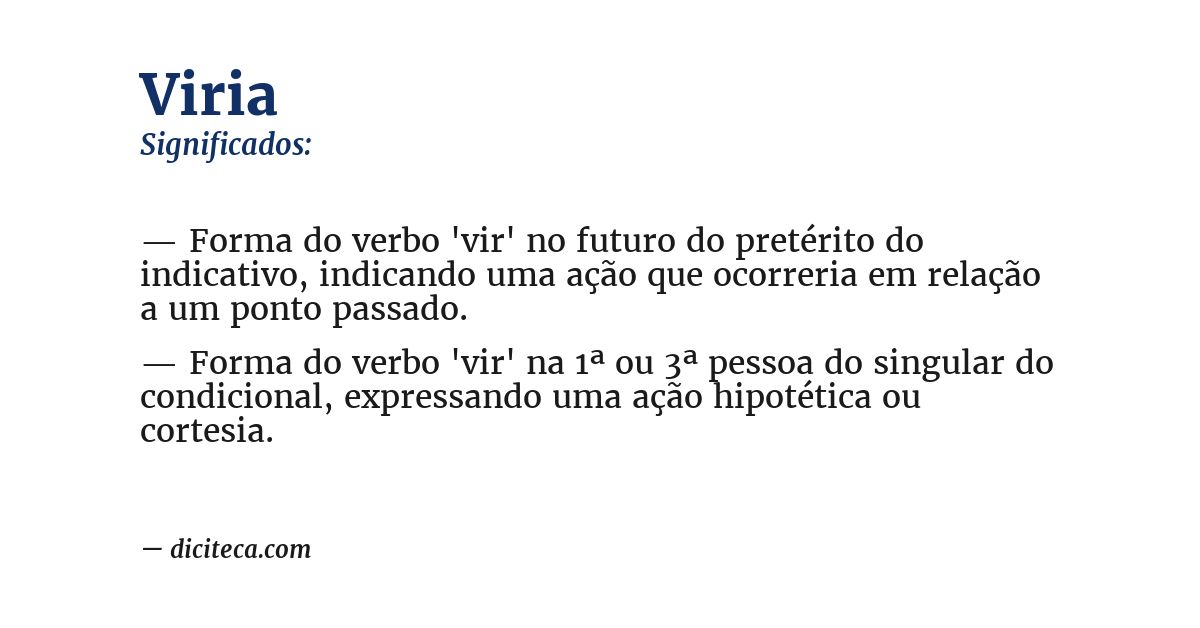 Significado de viria