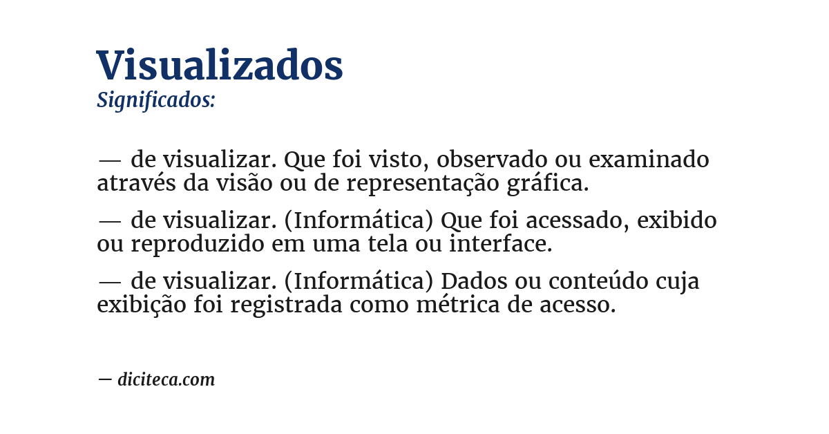 Significado de visualizados