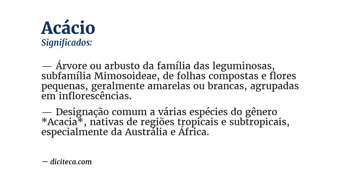 Significado de acácio