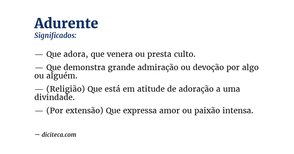 Significado de adurente