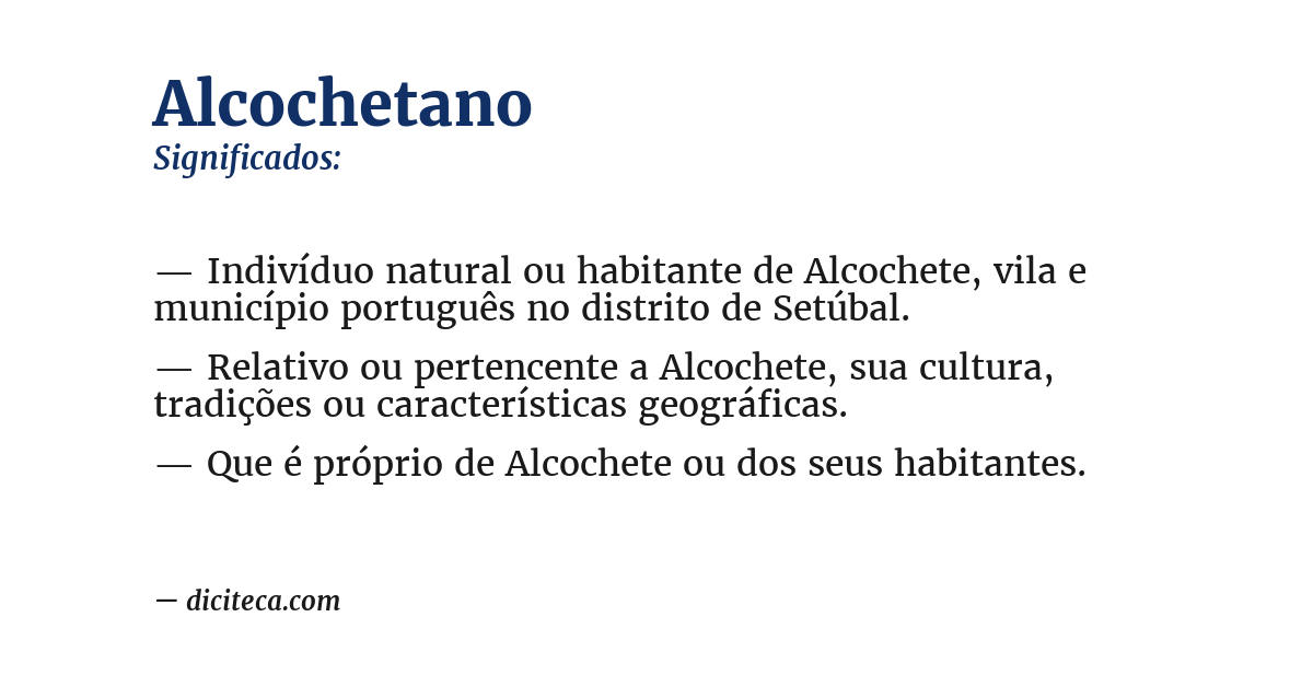 Significado de alcochetano