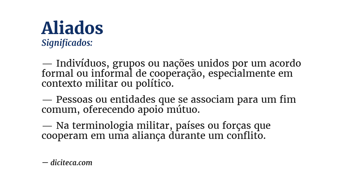 Significado de aliados