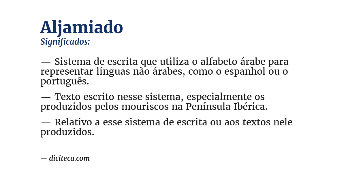 Significado de aljamiado