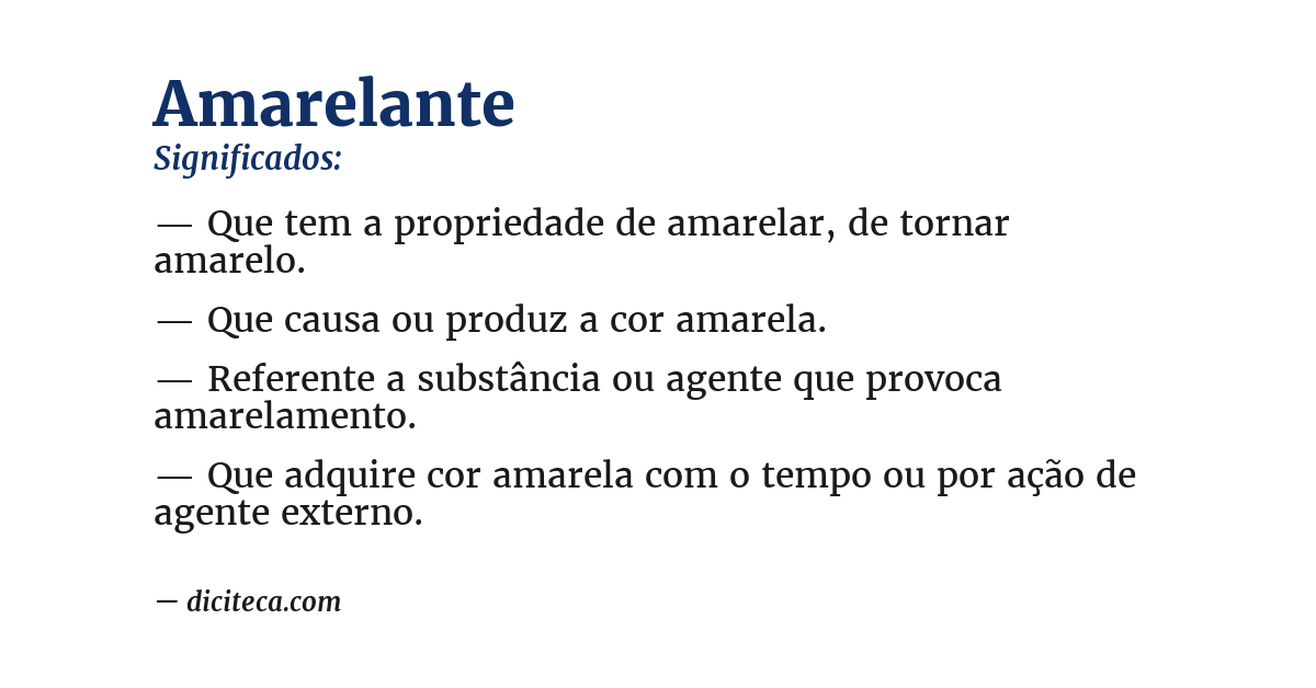 Significado de amarelante