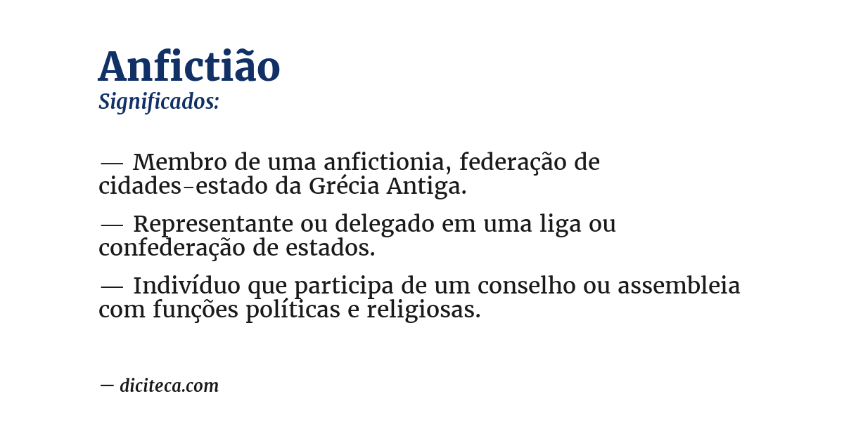 Significado de anfictião