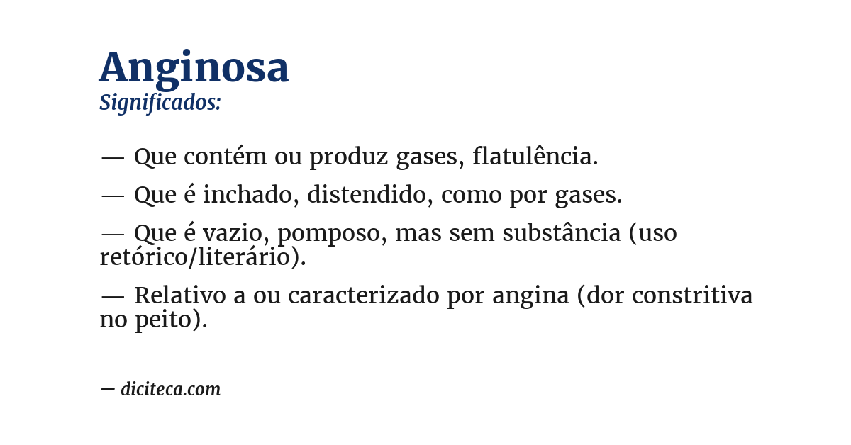Significado de anginosa