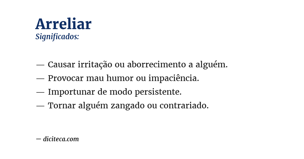 Significado de arreliar
