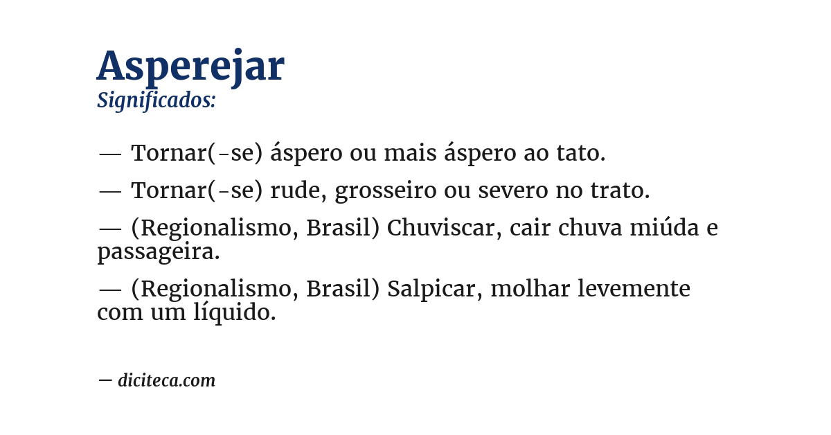Significado de asperejar