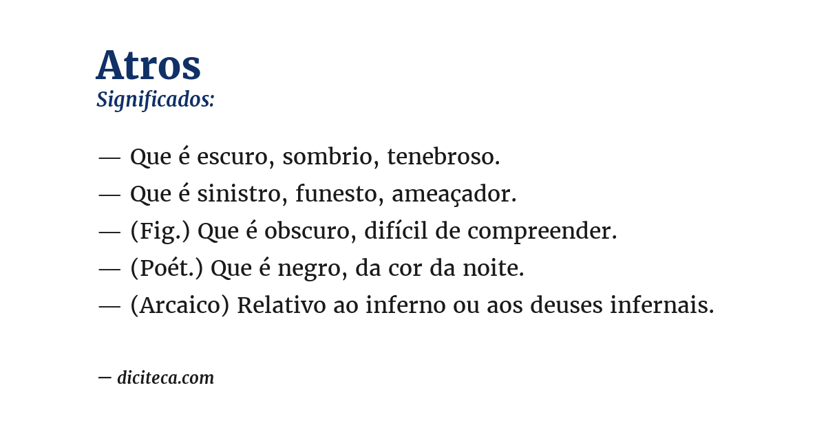 Significado de atros
