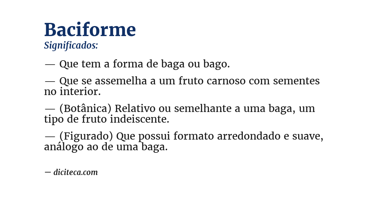Significado de baciforme