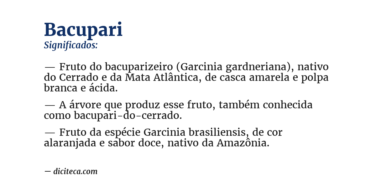 Significado de bacupari