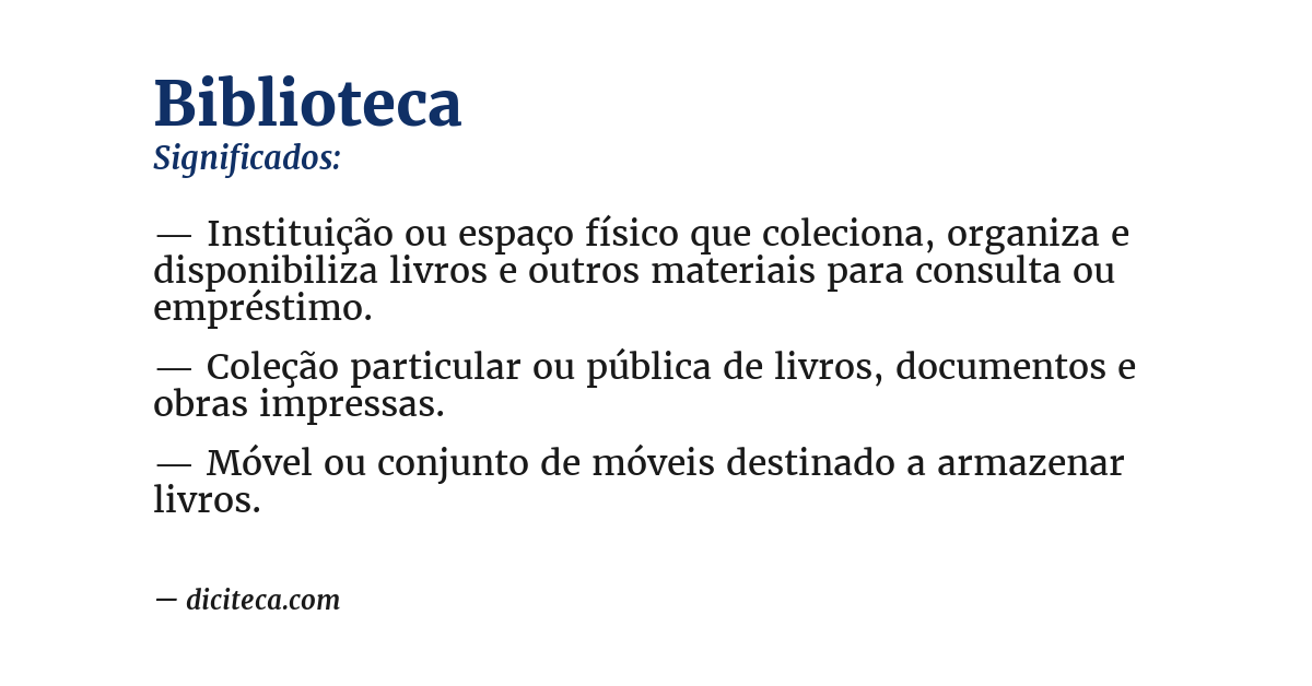 Significado de biblioteca