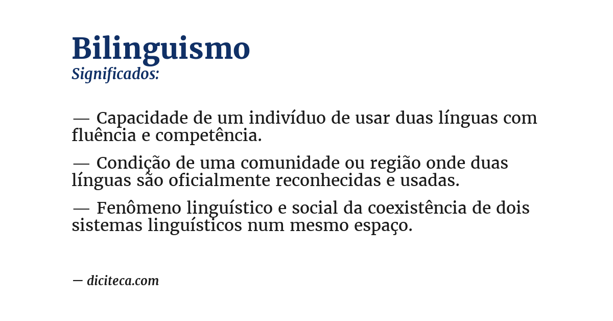 Significado de bilinguismo