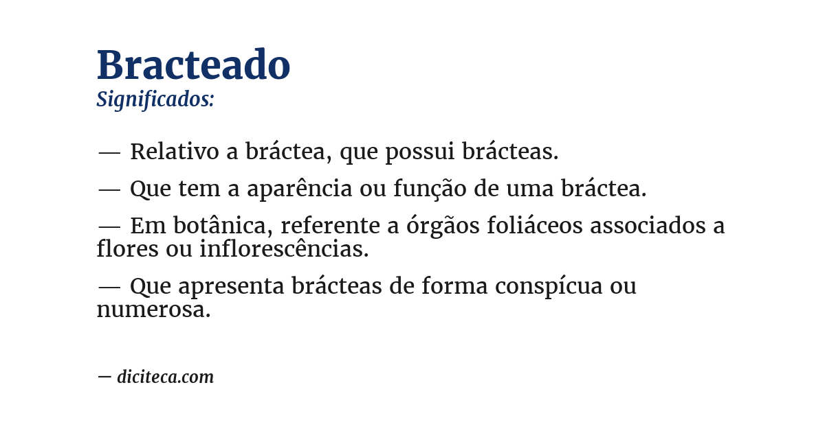 Significado de bracteado