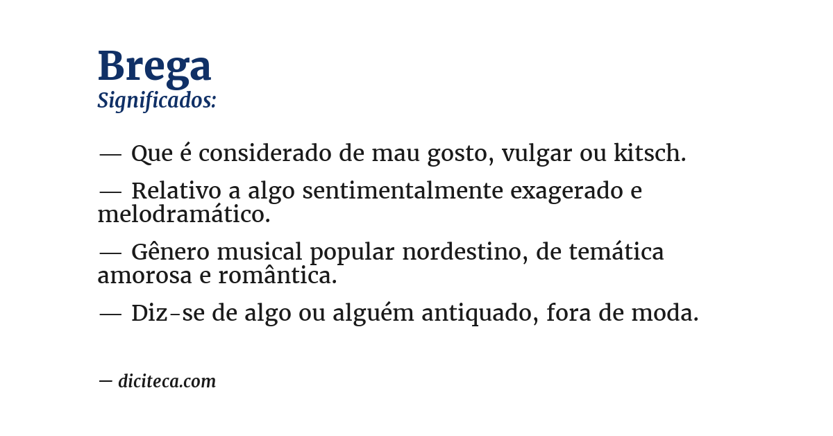 Significado de brega