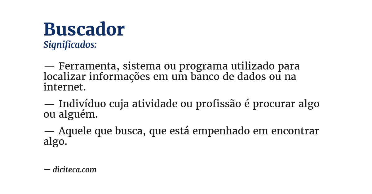 Significado de buscador