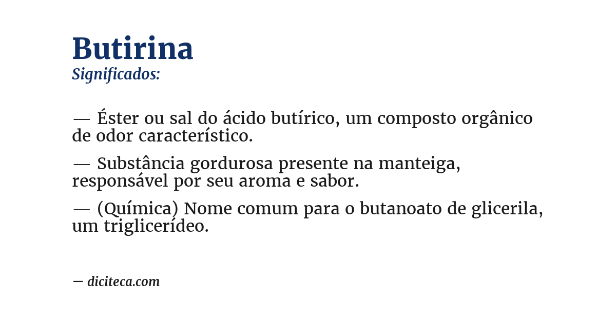 Significado de butirina