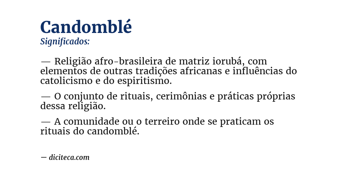 Significado de candomblé