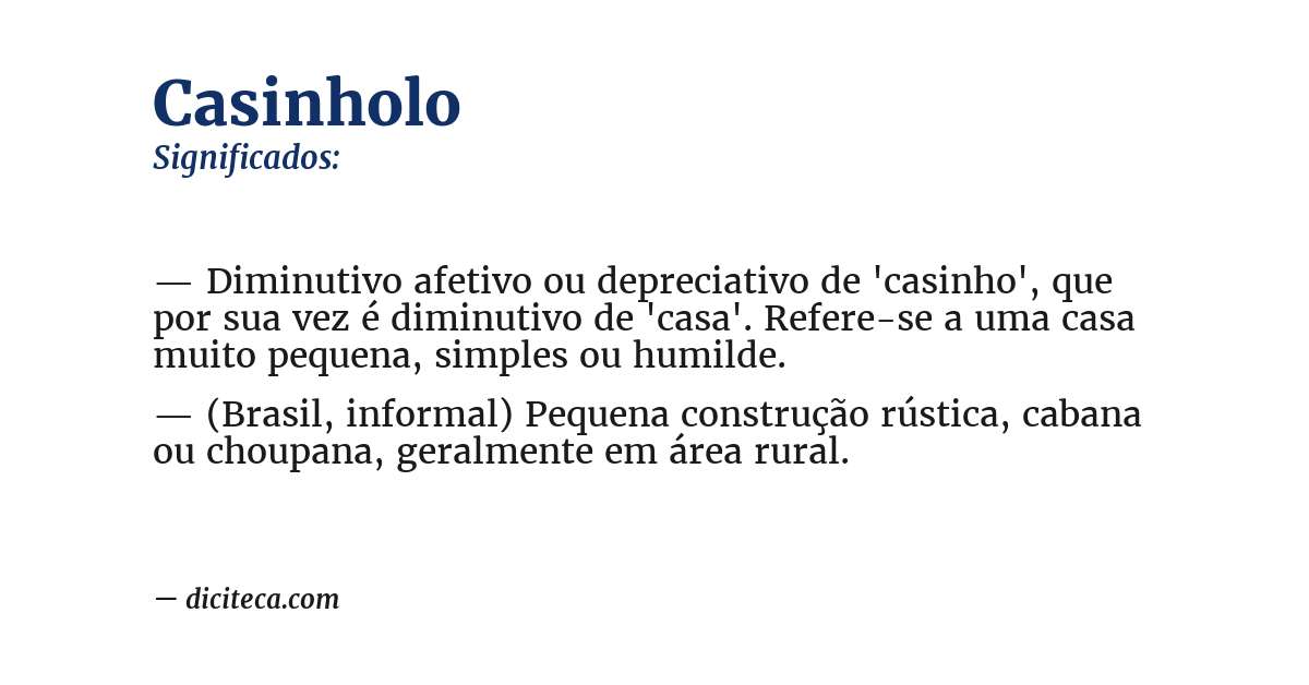 Significado de casinholo