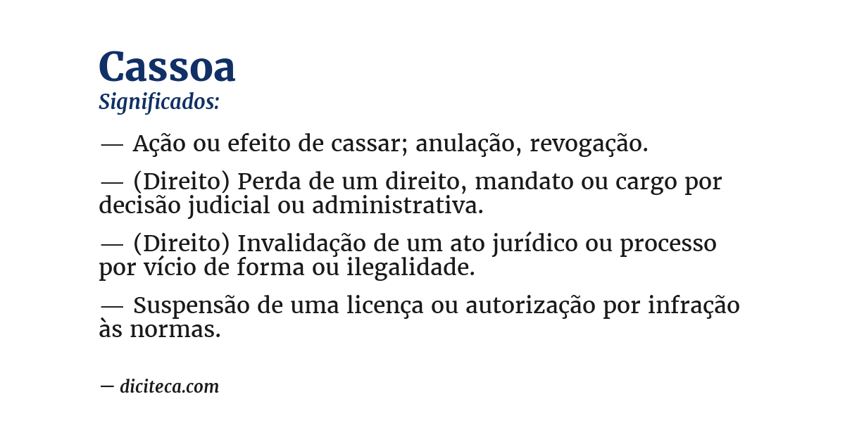 Significado de cassoa