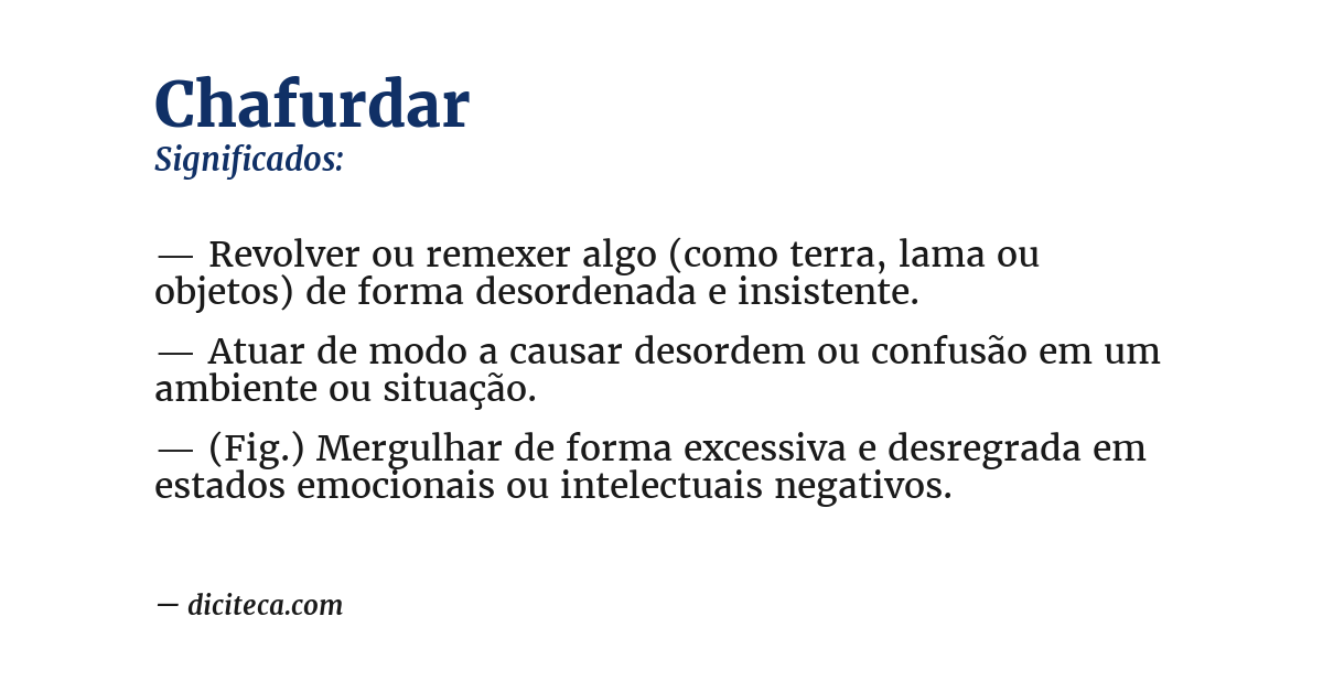 Significado de chafurdar
