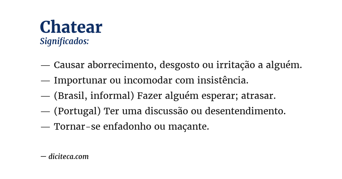 Significado de chatear