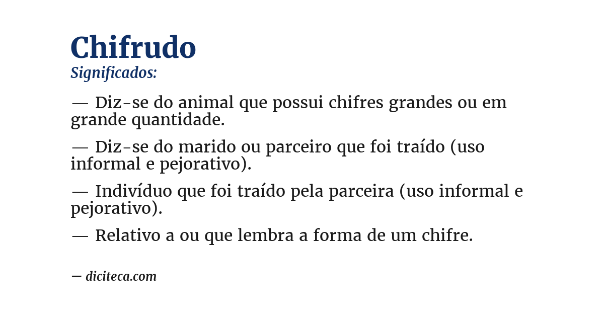 Significado de chifrudo