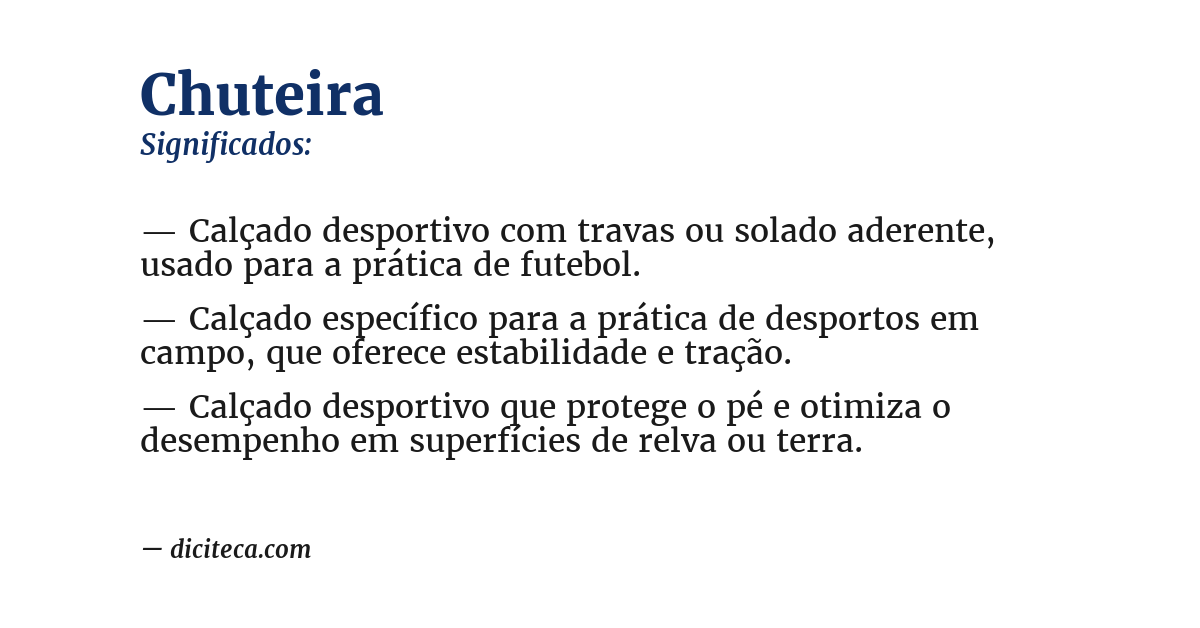 Significado de chuteira