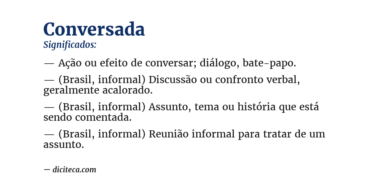 Significado de conversada