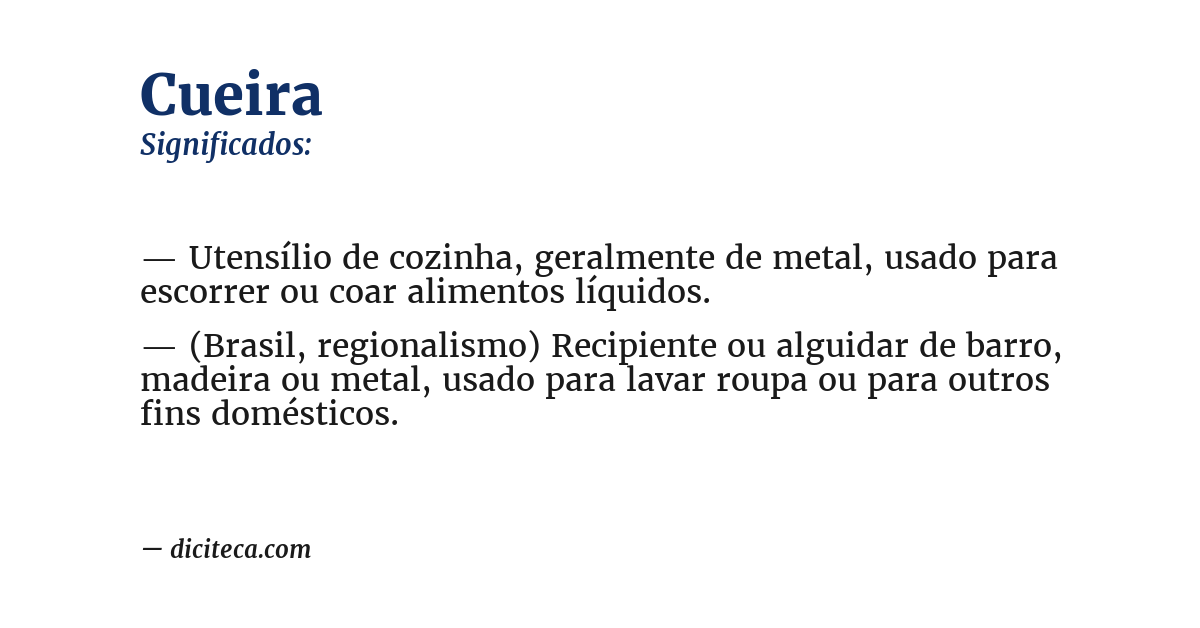 Significado de cueira