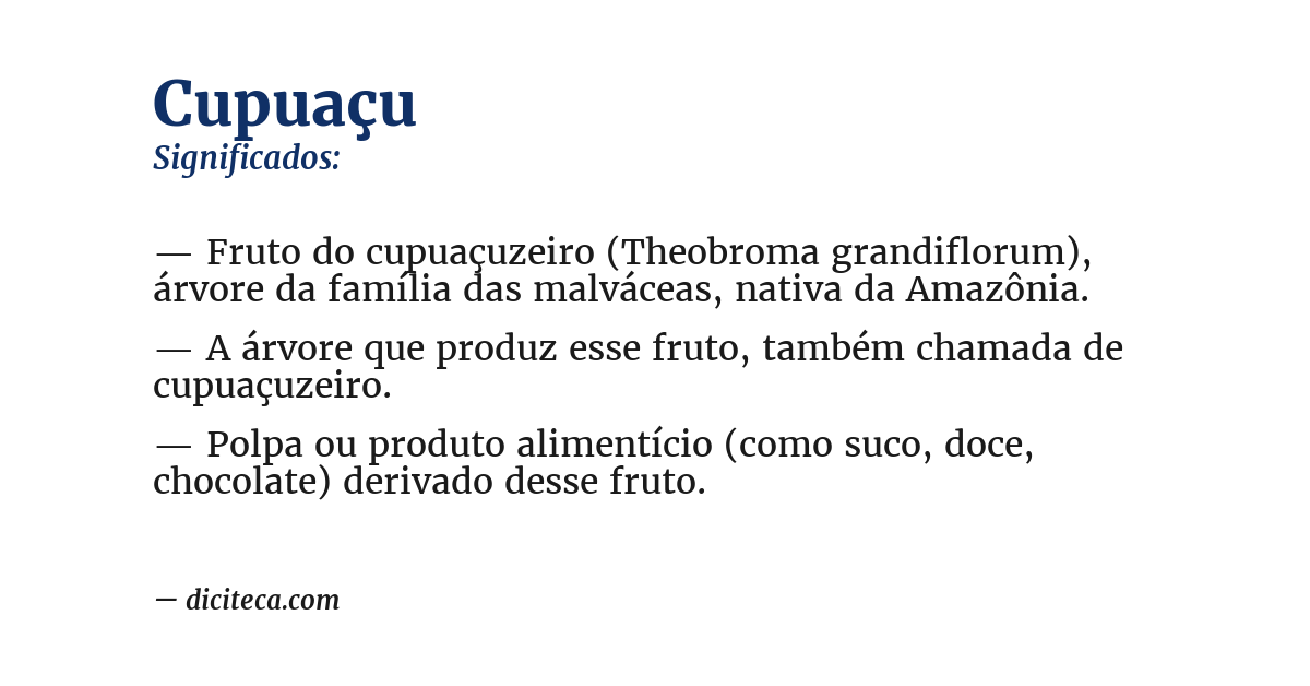Significado de cupuaçu