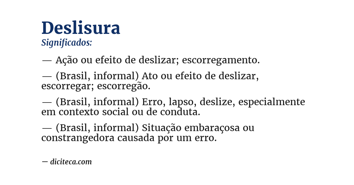 Significado de deslisura