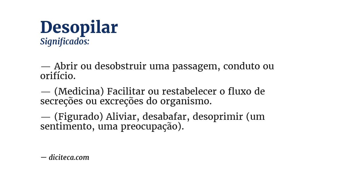 Significado de desopilar