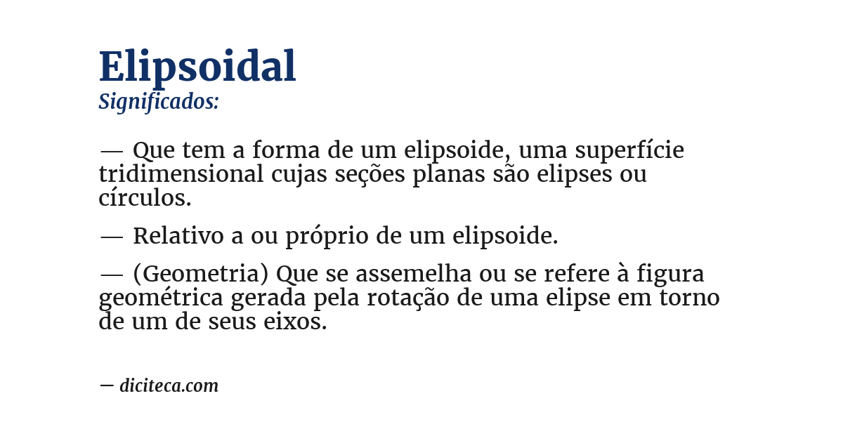 Significado de elipsoidal
