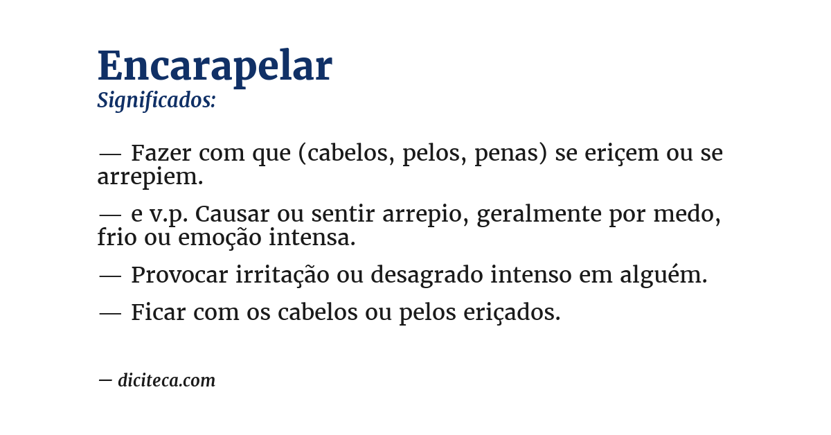 Significado de encarapelar