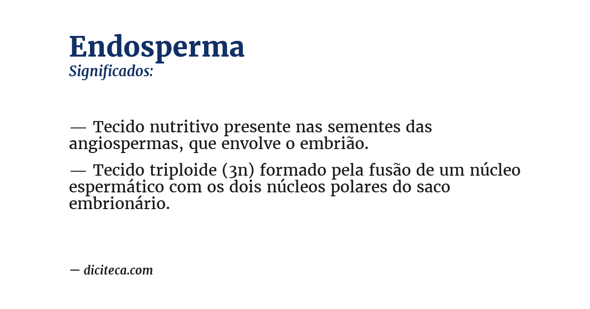Significado de endosperma