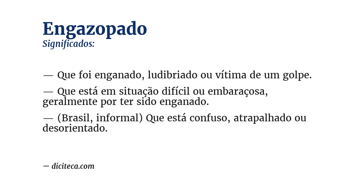 Significado de engazopado