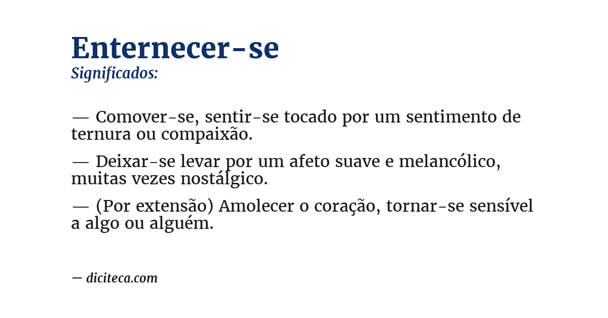 Significado de enternecer-se