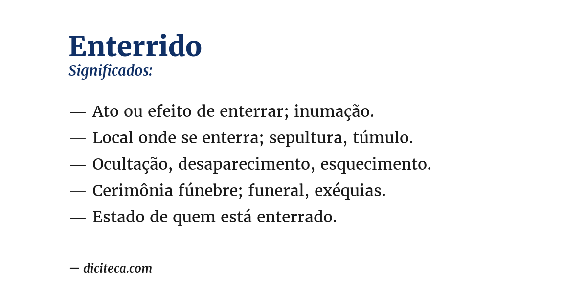 Significado de enterrido